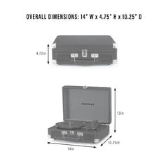 Crosley Cruiser Plus skivspelare tvåvägs Bluetooth (groovigt blommönster)