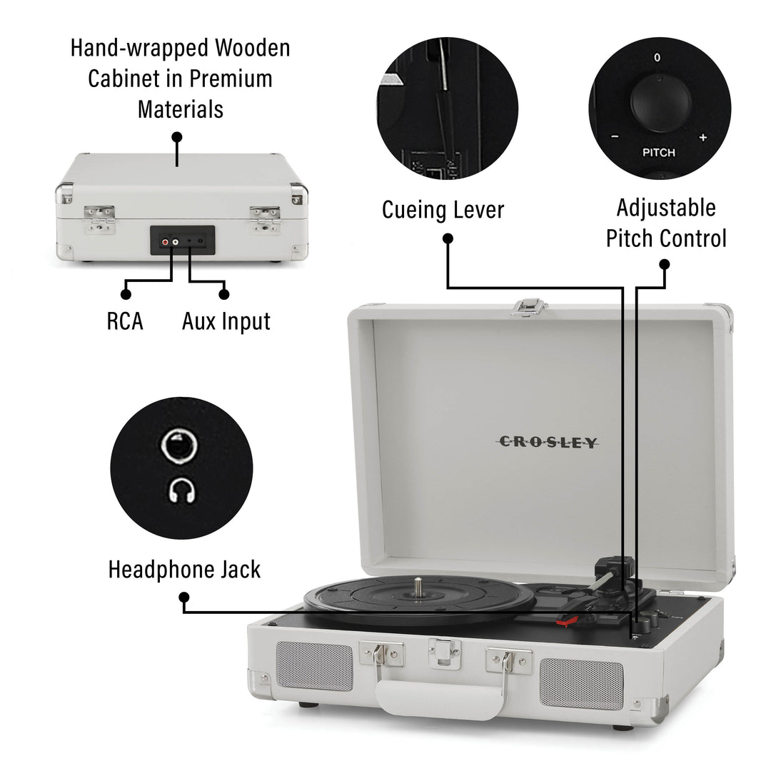 Crosley Cruiser Plus skivspelare tvåvägs Bluetooth (svart)