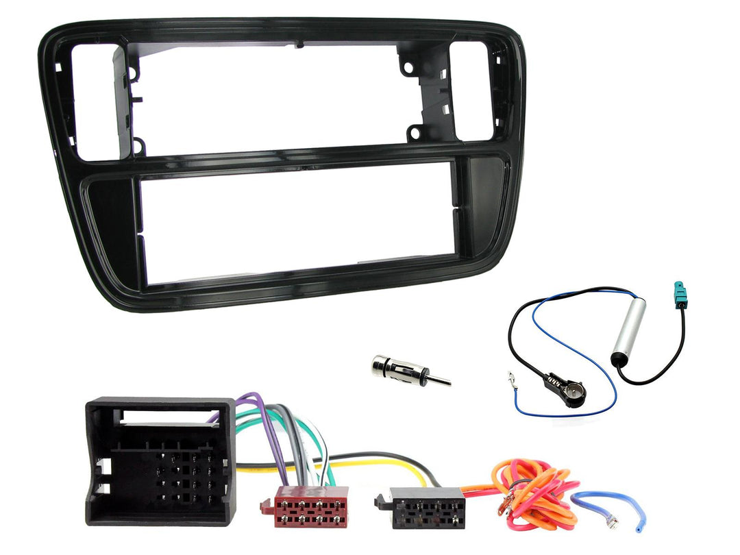 1-DIN KIT för Mii, Citigo och uppåt (mattsvart)