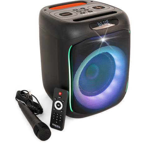 IBIZA partyhögtalare med ljus och Bluetooth
