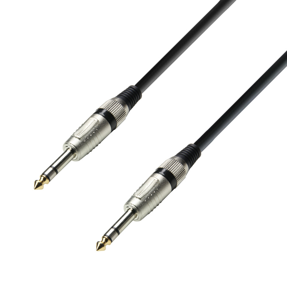 Adam Hall signalkabel 6,3 mm jack stereo till 6,3 mm jack stereo (1,5 meter)