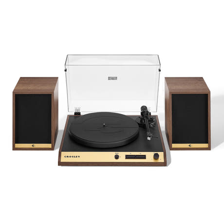 Crosley C72 skivspelare med högtalare (valnöt)