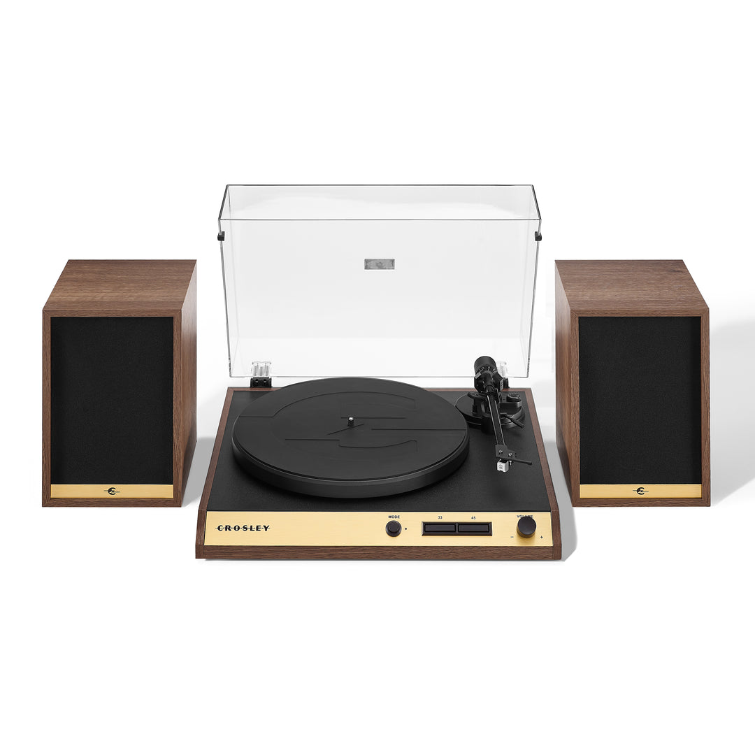 Crosley C72 skivspelare med högtalare (valnöt)