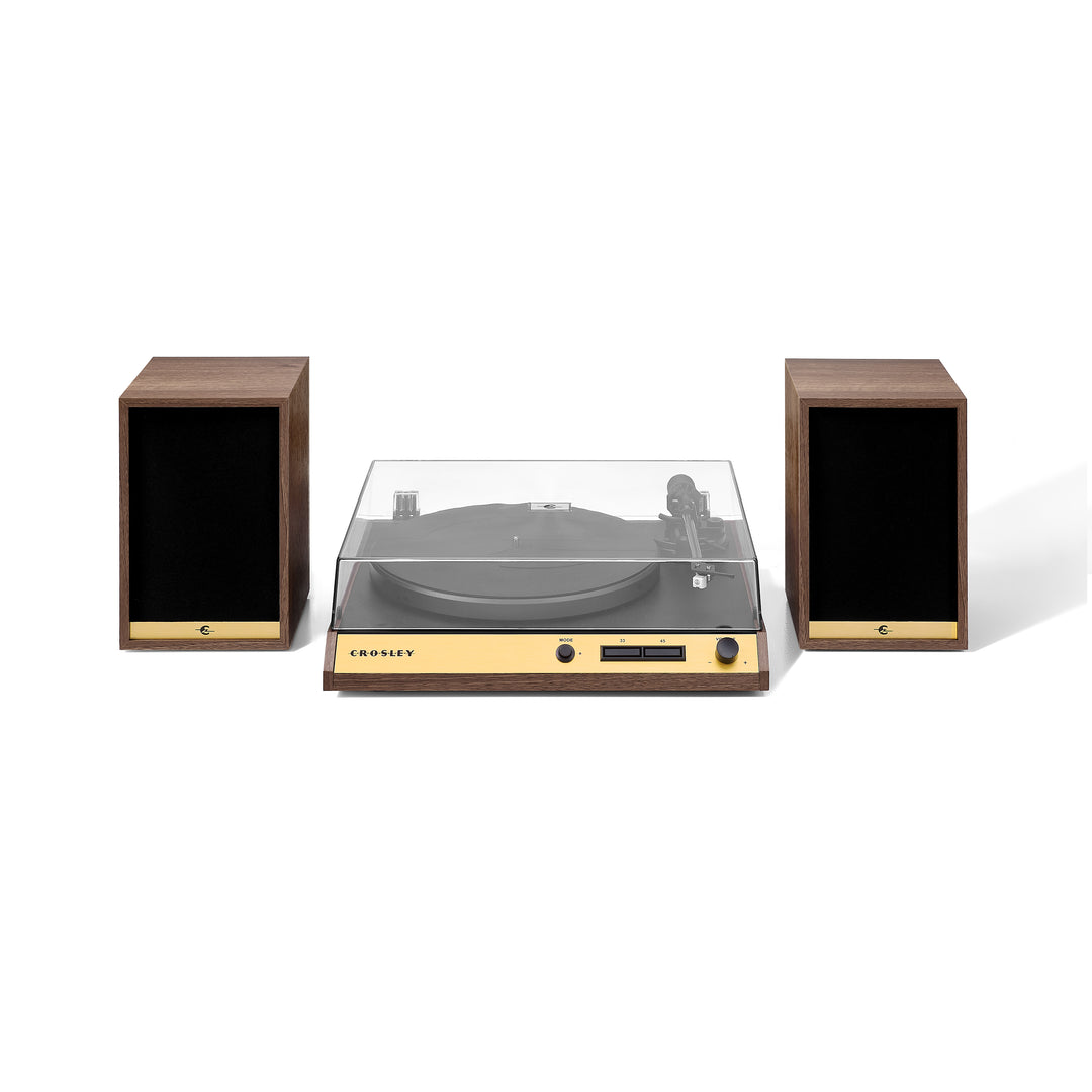 Crosley C72 skivspelare med högtalare (valnöt)