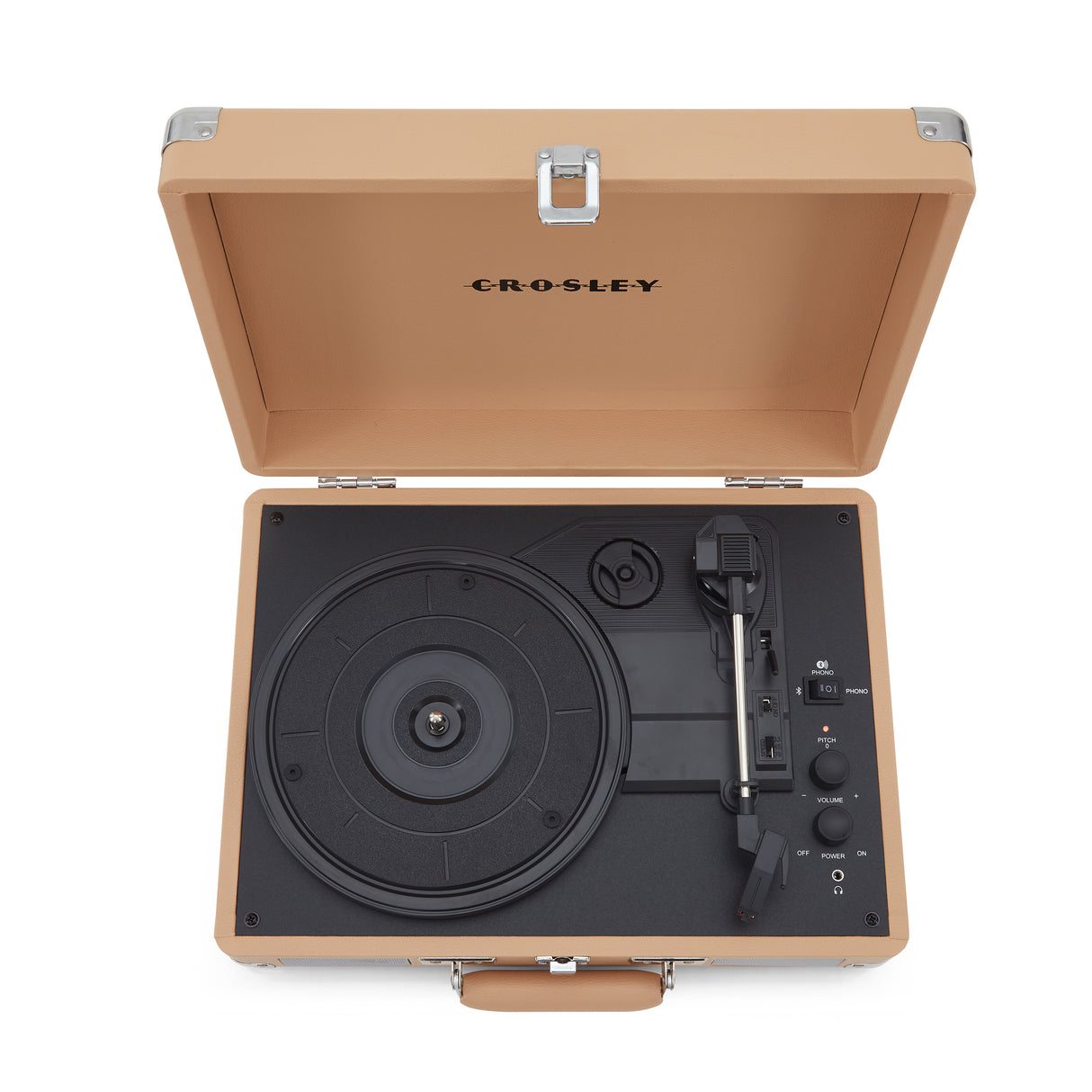 Crosley Cruiser Plus skivspelare tvåvägs Bluetooth (ljusbrun)