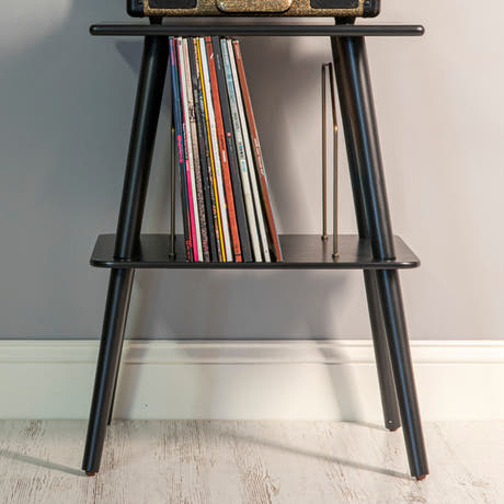 Crosley - Manchester Skivspelarmöbel (Svart)