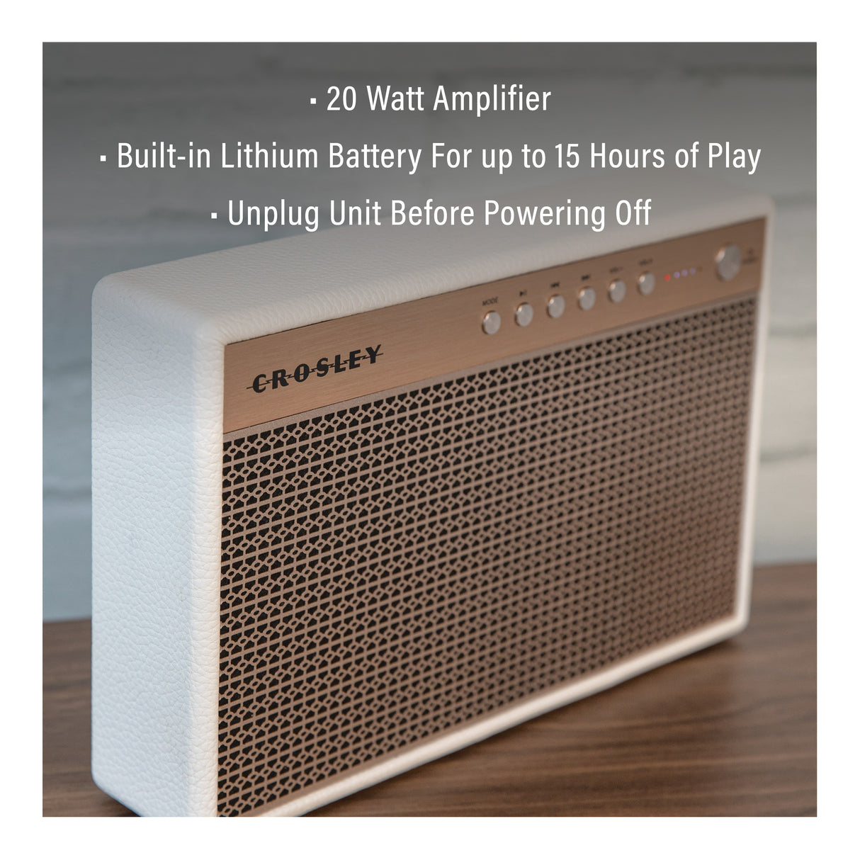 Crosley Montero Bluetooth högtalare (vit)