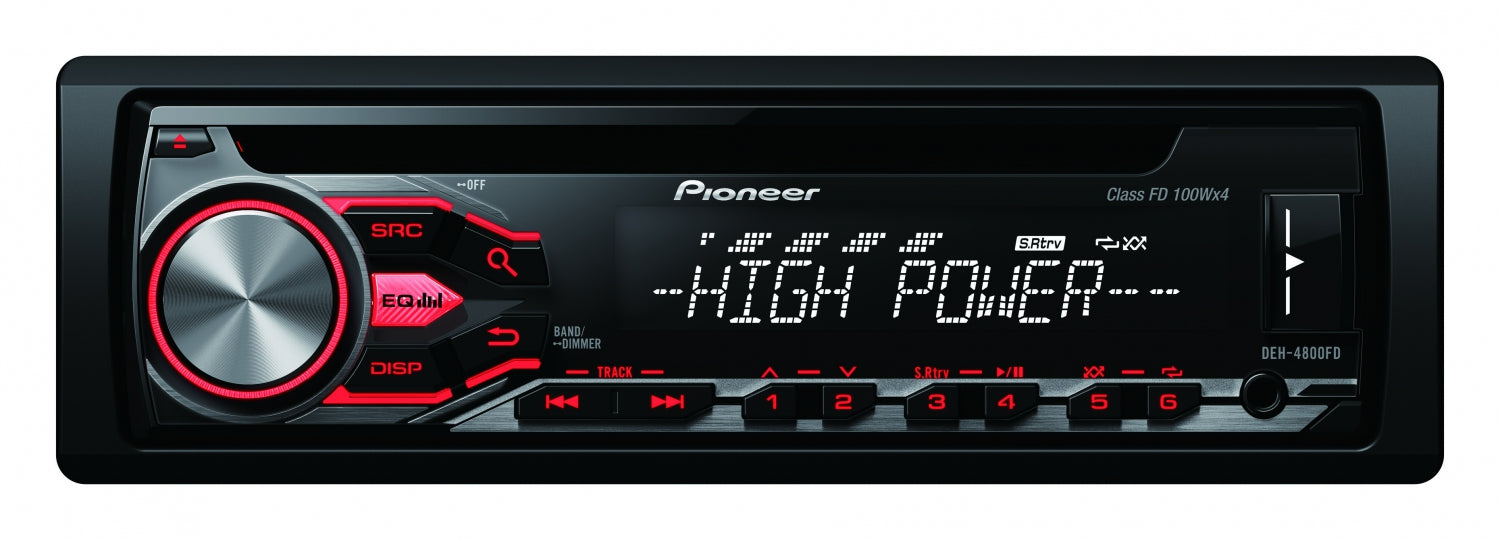 Pioneer DEH-4800FD Högeffekts 1-DIN bilstereo