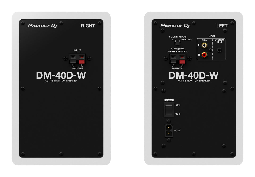 Pioneer DJ DM-40D-W Active Studio Monitors (Vit)