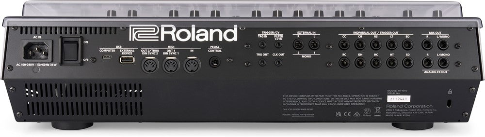 Decksaver skyddande cover för Roland TR-1000