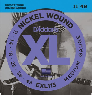Daddario EXL115 gitarrsträngar (medium, 11-49)