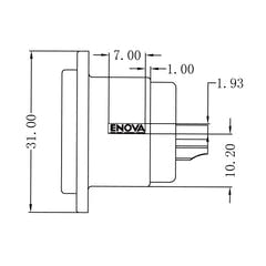Enova instrumentkabel mono jack 15 meter