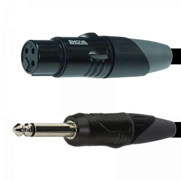 Enova mikrofonkabel XLR hona till monojack 1 meter