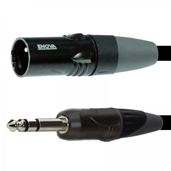 Enova mikrofoner kabel XLR han till stereo jack 1 meter