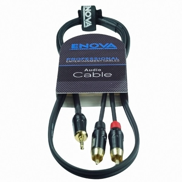 Enova minijack adapterkabel minijack till 2 x Phono 1 meter