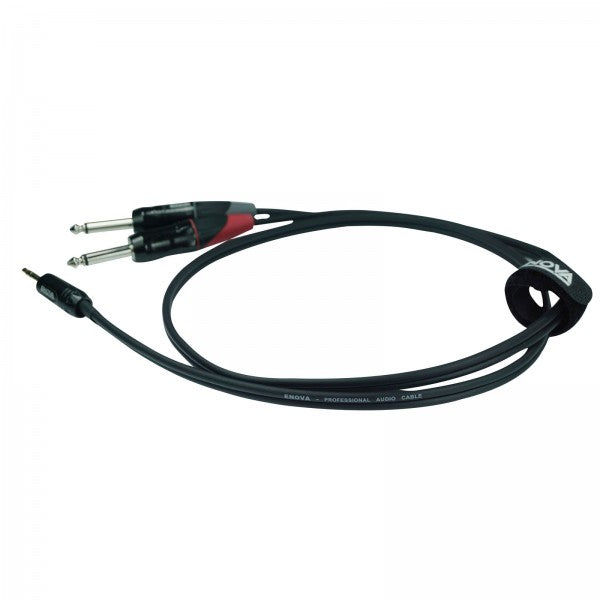 Enova minijack adapterkabel minijack till 2 x jack 7 meter