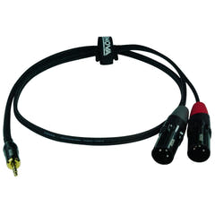 Enova adapterkabel MiniJack > 2 x XLR han, 3  meter