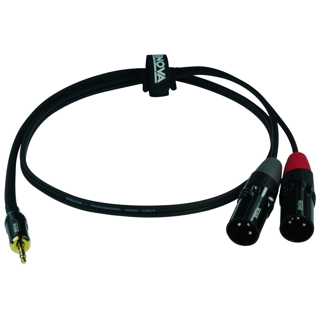 Enova adapterkabel MiniJack > 2 x XLR han, 3  meter