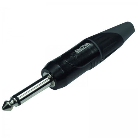 Enova mono jack kabelkontakt 1/4", svart hus