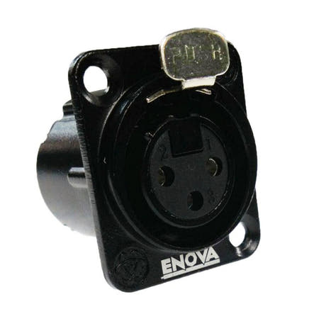 Enova 3 pol hona 3-Pin XLR chassistik, svart