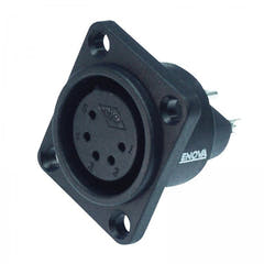 Enova 5-Pin XLR hona chassistik, svart IP67 Outdoor