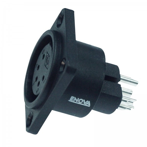 Enova 5-Pin XLR hona chassistik, svart IP67 Outdoor