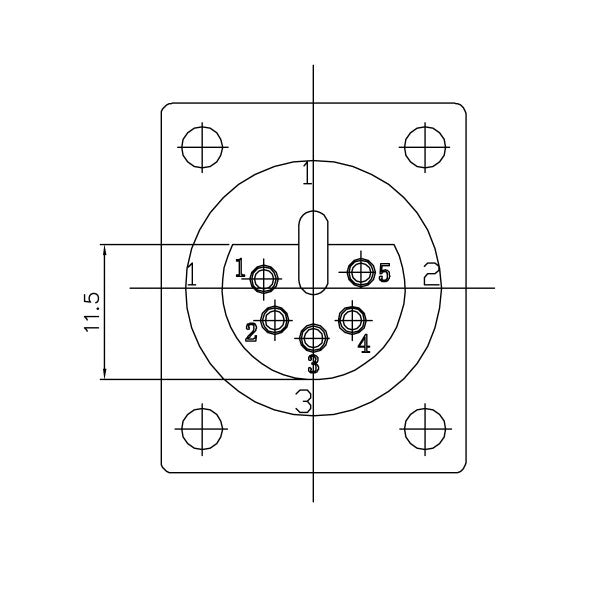 Enova 5-Pin XLR hona chassistik, svart IP67 Outdoor