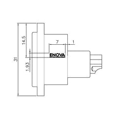 Enova 5-Pin XLR hona chassistik, svart IP67 Outdoor