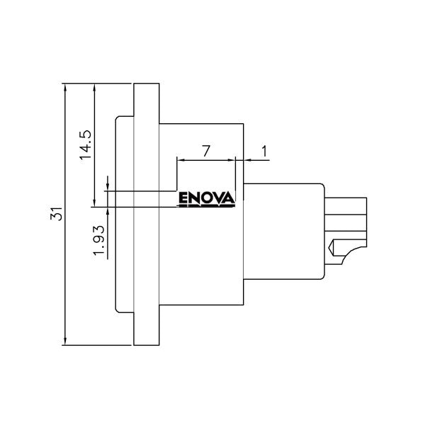 Enova 5-Pin XLR hona chassistik, svart IP67 Outdoor