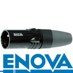 Enova 3-Pin XLR han kabelkontakt, svart