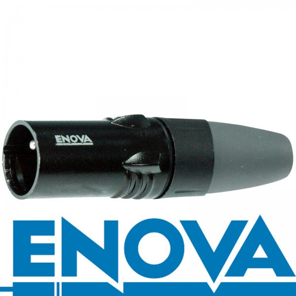 Enova 3-Pin XLR han kabelkontakt, svart