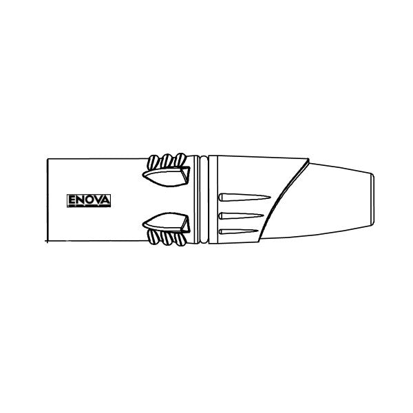 Enova 3-Pin XLR han kabelkontakt, svart