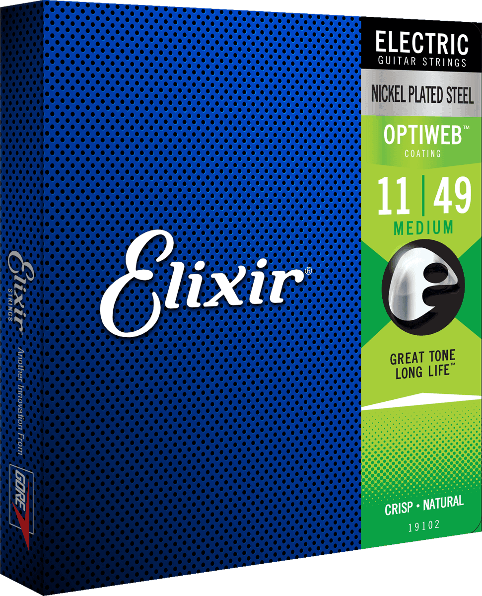 Elixir Optiweb Guitar Strings (Medium, 11-49)