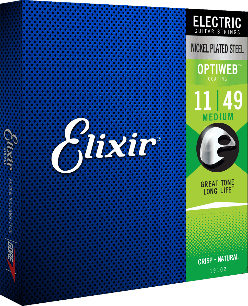 Elixir Optiweb Guitar Strings (Medium, 11-49)