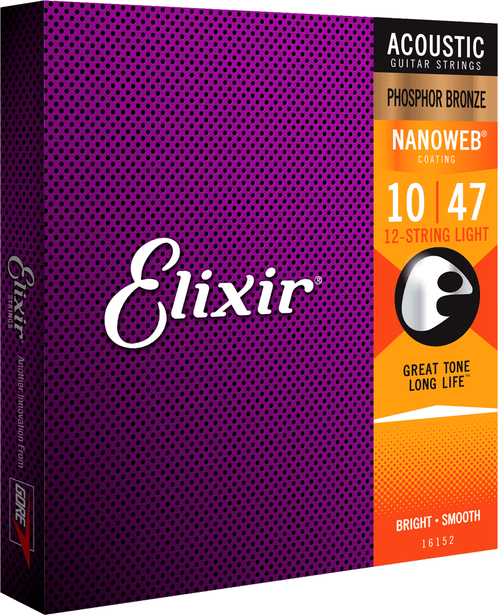Elixir Nanoweb Phosphor Bronze gitarrsträngar (HD Light, 13-53)