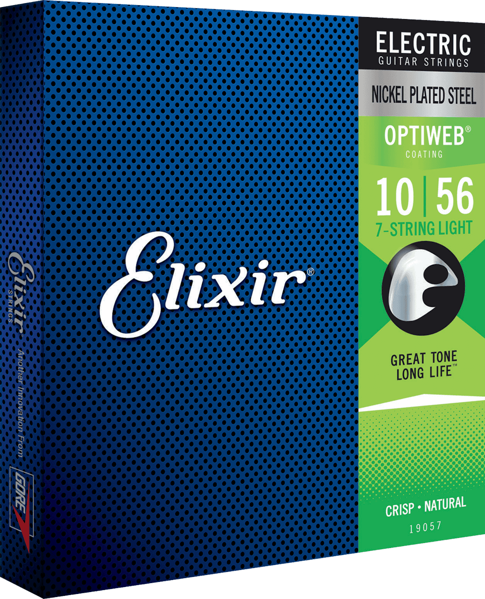 Elixir Optiweb gitarrsträngar (7-strängar, 10-56 ljus)
