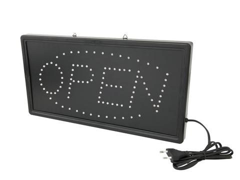OPEN skylt, LED
