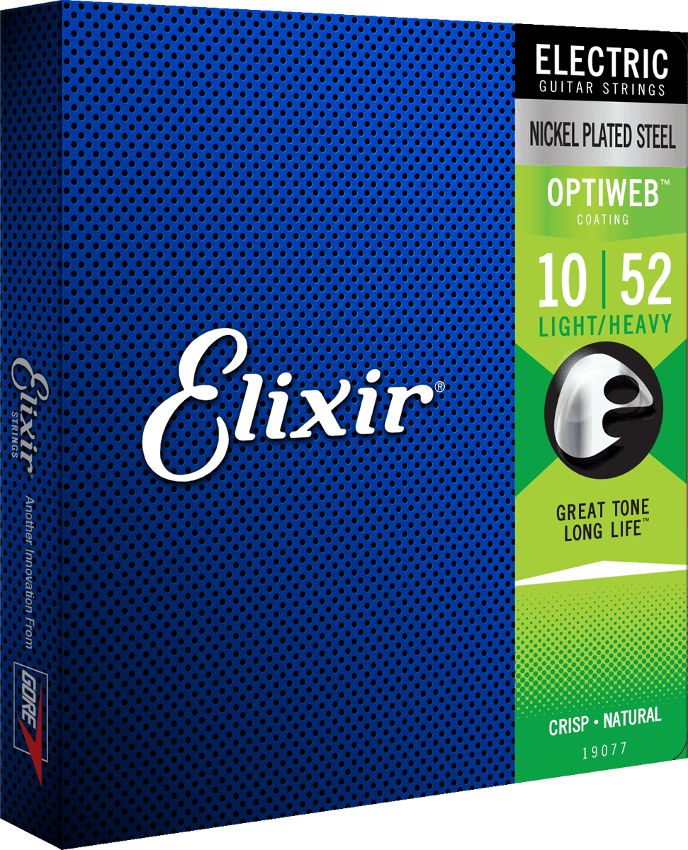 Elixir Optiweb gitarrsträngar (lätt/tung, 10-52)