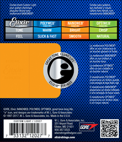 Elixir Nanoweb Guitar Strings (Custom Light, 09-46)