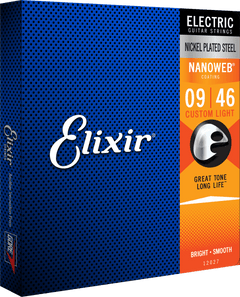 Elixir Nanoweb Guitar Strings (Custom Light, 09-46)