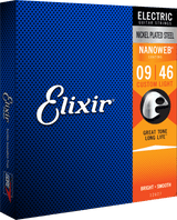 Elixir Nanoweb Guitar Strings (Custom Light, 09-46)