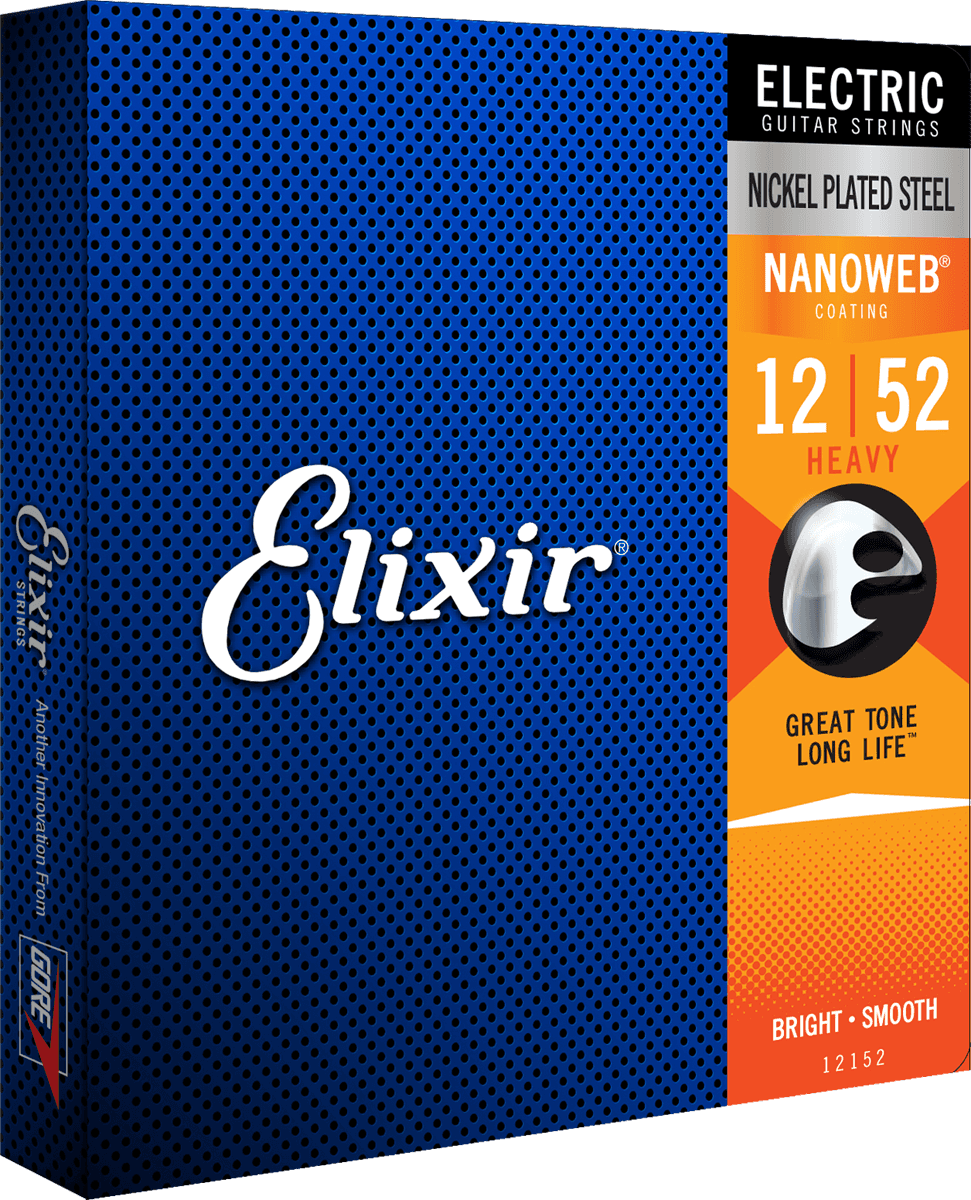 Elixir Nanoweb Guitar Strings (Tung, 12-52)