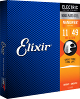 Elixir Nanoweb Guitar Strings (Medium, 11-49)