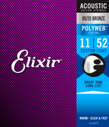 Elixir Polyweb Bronze 80/20 gitarrsträngar (Custom Light, 11-52)
