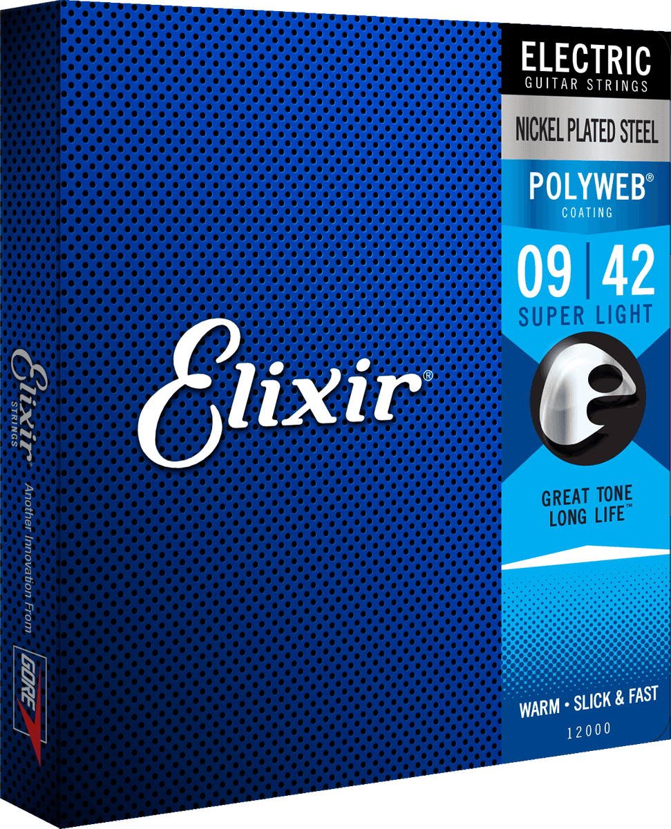 Elixir Polyweb Guitar Strings (Super Light, 09-42)