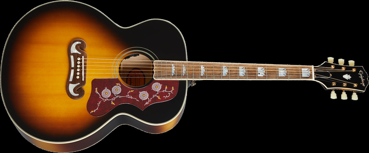 Epiphone J-200 Western Guitar ( Aged Vintage Sunburst Gloss )