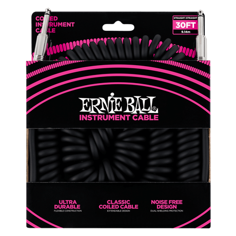 Ernie Ball 6044 gitarrkabel (svart, 9 m)