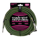 Ernie Ball 6066 gitarrkabel (svart, grön, 7,5 m)
