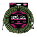 Ernie Ball 6077 gitarrkabel (svart, grön, 3m)