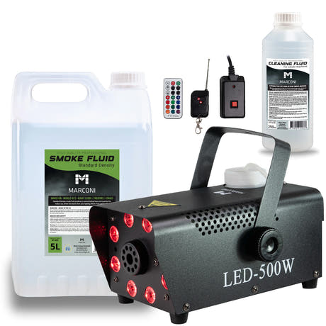 Marconi Full RGB Rökmaskin (500 W, Svart) Paket